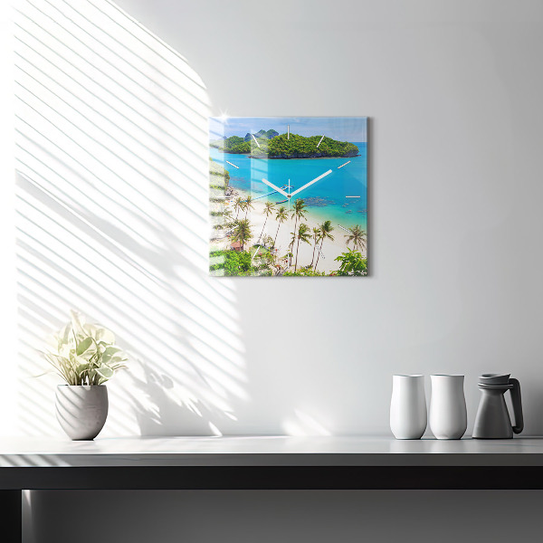 Ceas pătrat de perete din sticlă Parcul național Thailanda