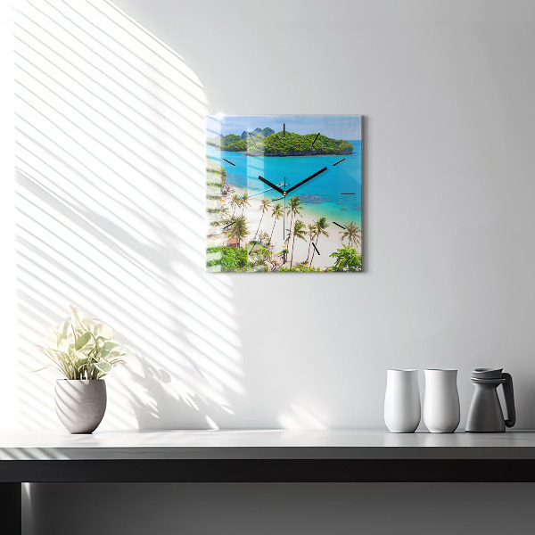 Ceas pătrat de perete din sticlă Parcul național Thailanda