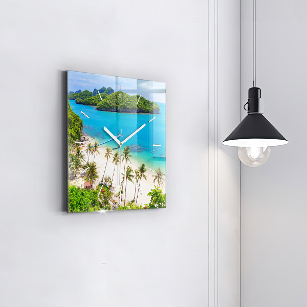 Ceas pătrat de perete din sticlă Parcul național Thailanda