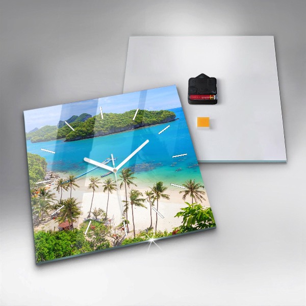 Ceas pătrat de perete din sticlă Parcul național Thailanda