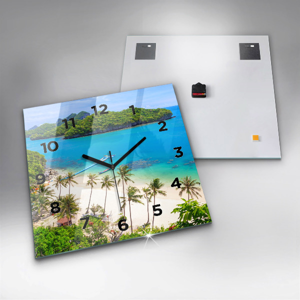 Ceas pătrat de perete din sticlă Parcul național Thailanda