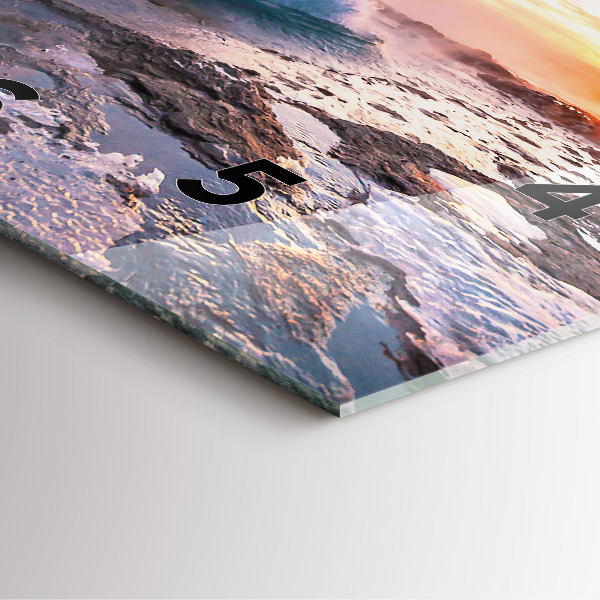 Ceas pătrat de perete din sticlă Gheizerul de pe insula Islanda