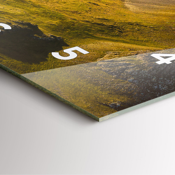 Ceas pătrat de perete din sticlă Drum în Islanda