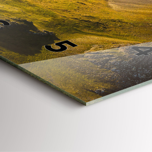 Ceas pătrat de perete din sticlă Drum în Islanda