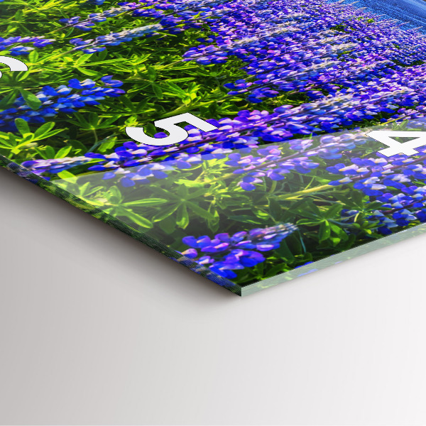 Ceas pătrat de perete din sticlă Vedere asupra munților din Islanda