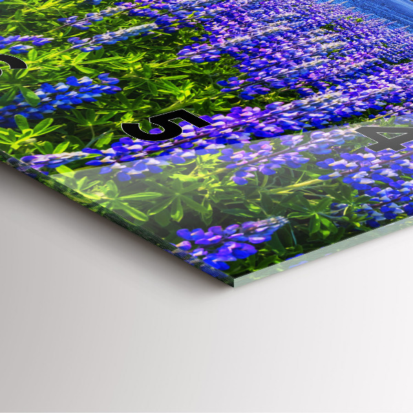 Ceas pătrat de perete din sticlă Vedere asupra munților din Islanda