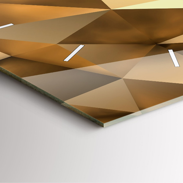 Ceas pătrat de perete din sticlă Textura geometrică