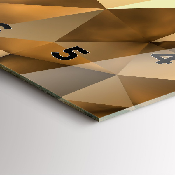 Ceas pătrat de perete din sticlă Textura geometrică