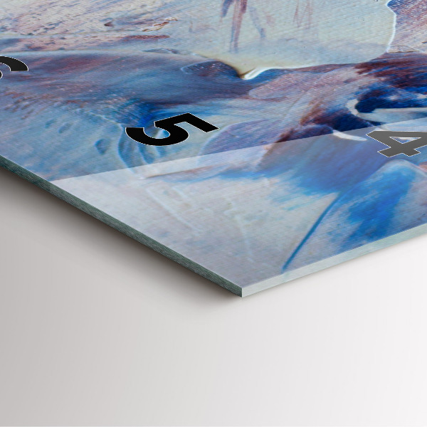 Ceas pătrat de perete din sticlă Textura abstractă de vopsea