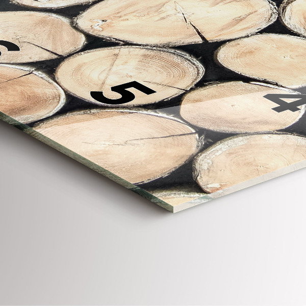 Ceas pătrat de perete din sticlă Tăiați cioturile de copac