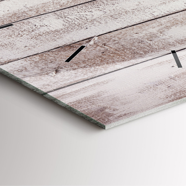 Ceas pătrat de perete din sticlă Scânduri din lemn strălucitor