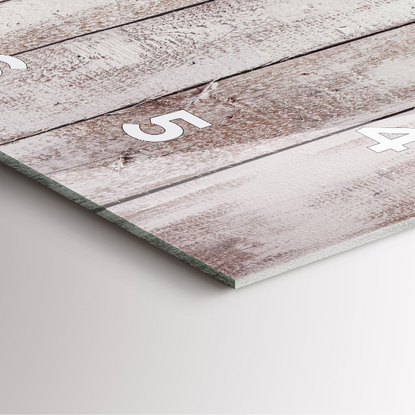 Ceas pătrat de perete din sticlă Scânduri din lemn strălucitor