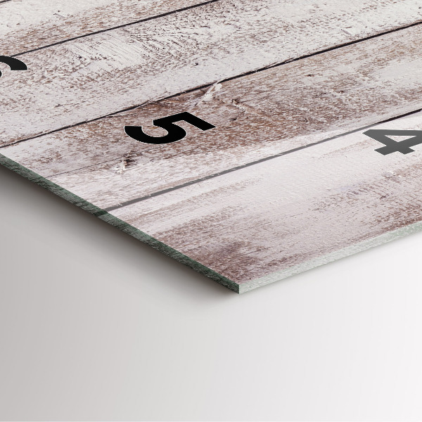 Ceas pătrat de perete din sticlă Scânduri din lemn strălucitor