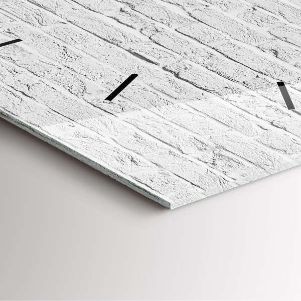 Ceas pătrat de perete din sticlă Un zid de cărămizi ușoare