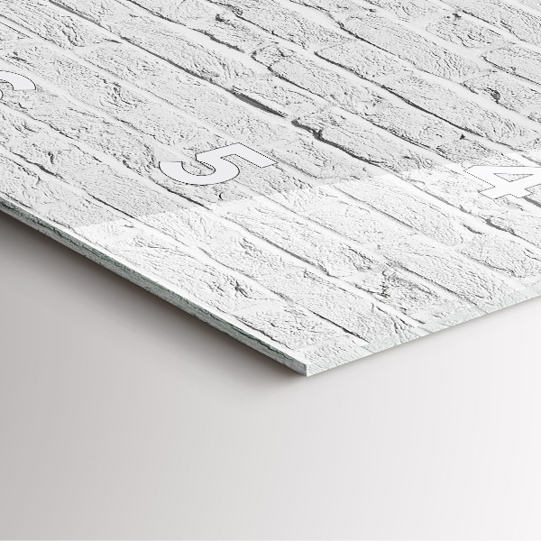 Ceas pătrat de perete din sticlă Un zid de cărămizi ușoare