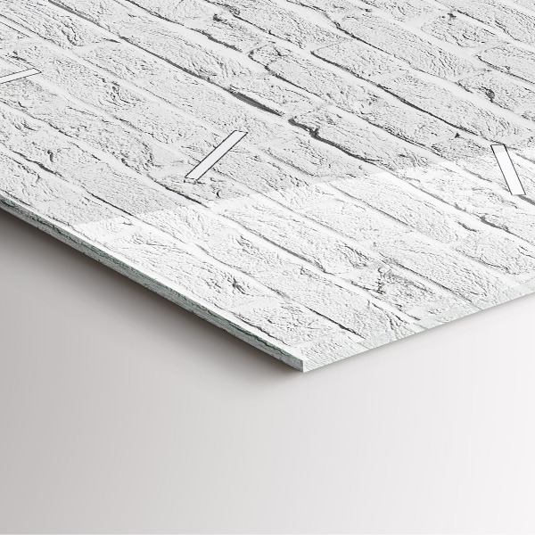 Ceas pătrat de perete din sticlă Un zid de cărămizi ușoare