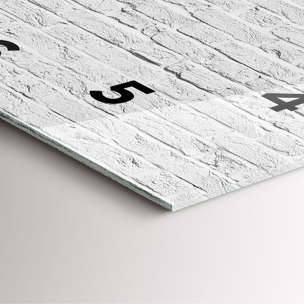 Ceas pătrat de perete din sticlă Un zid de cărămizi ușoare