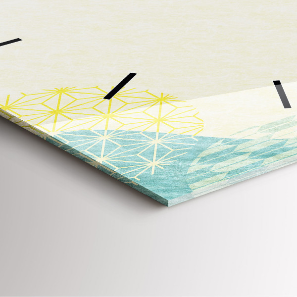 Ceas pătrat de perete din sticlă Rama cu modele