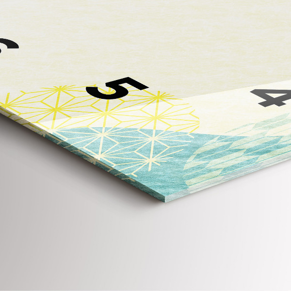 Ceas pătrat de perete din sticlă Rama cu modele