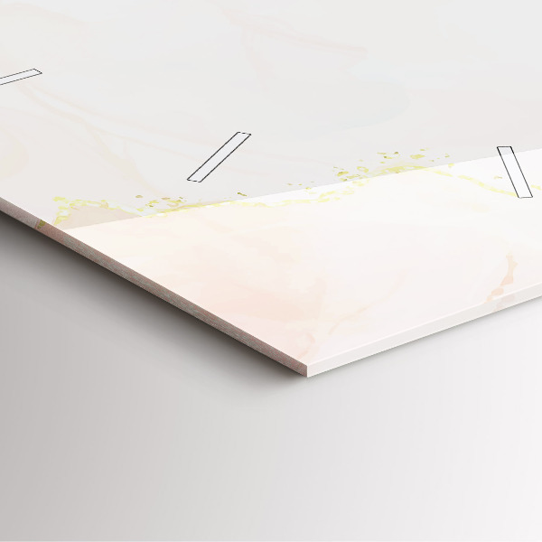 Ceas pătrat de perete din sticlă Marmură acuarelă