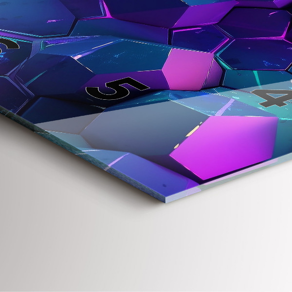 Ceas pătrat de perete din sticlă Figuri geometrice