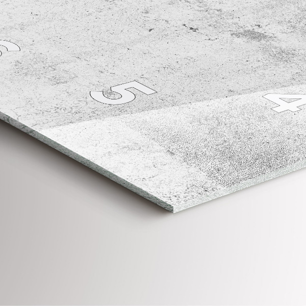 Ceas pătrat de perete din sticlă Perete de beton