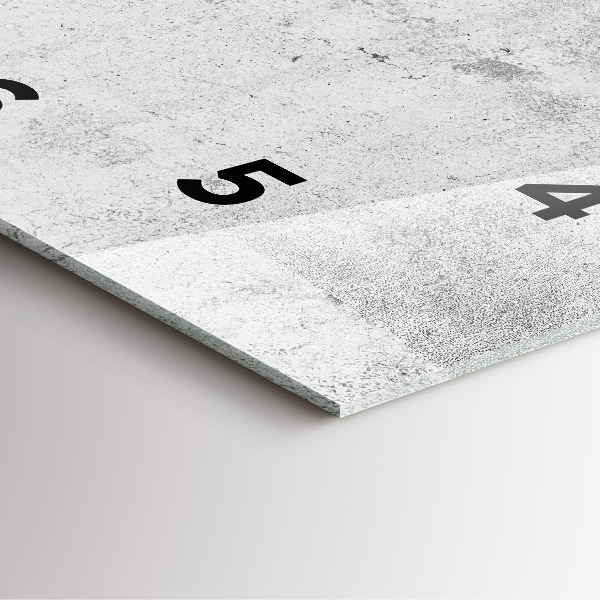 Ceas pătrat de perete din sticlă Perete de beton