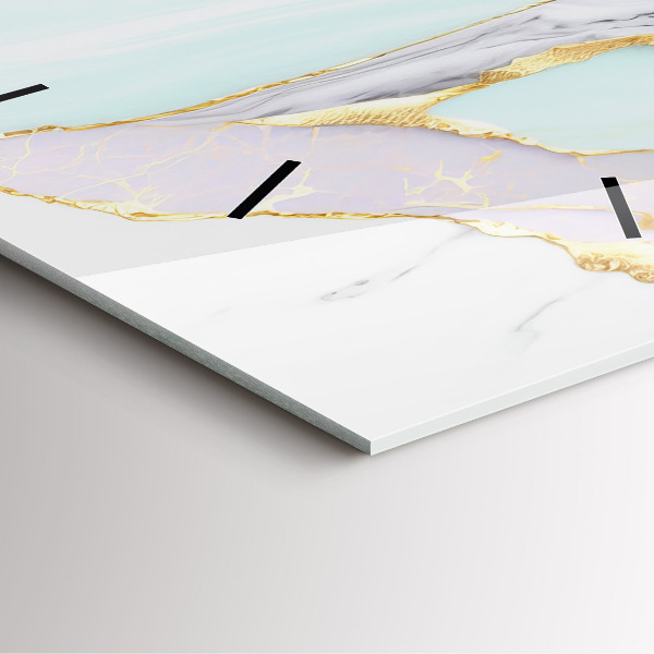 Ceas pătrat de perete din sticlă Model de marmură