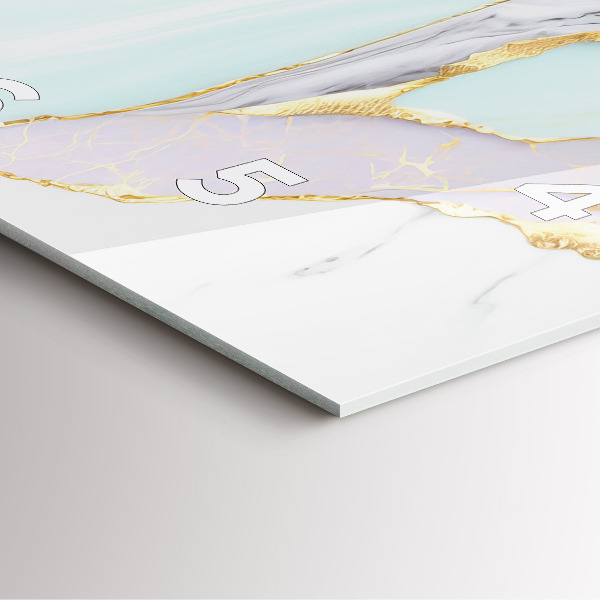 Ceas pătrat de perete din sticlă Model de marmură