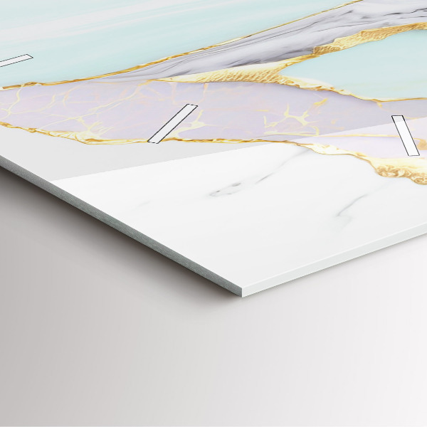 Ceas pătrat de perete din sticlă Model de marmură