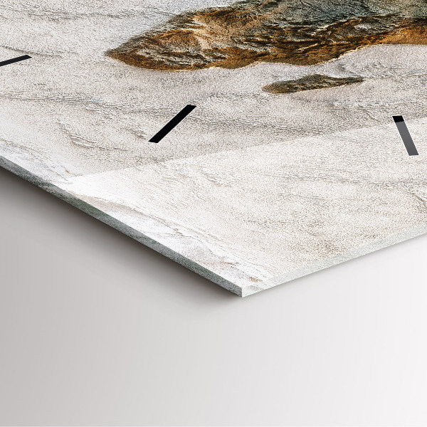 Ceas pătrat de perete din sticlă Harta lumii vechi