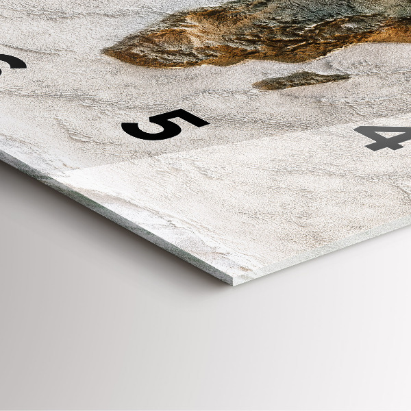 Ceas pătrat de perete din sticlă Harta lumii vechi