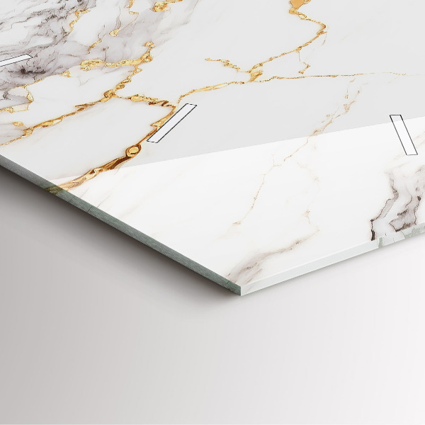 Ceas pătrat de perete din sticlă Marmură decorativă