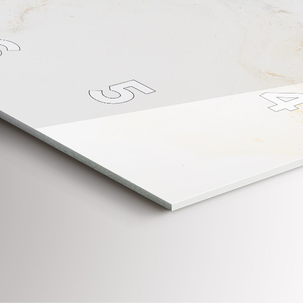 Ceas pătrat de perete din sticlă Marmură artistică