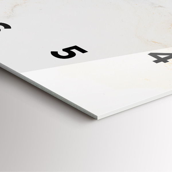 Ceas pătrat de perete din sticlă Marmură artistică