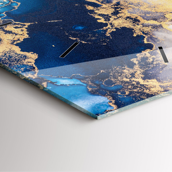 Ceas pătrat de perete din sticlă Model de marmură