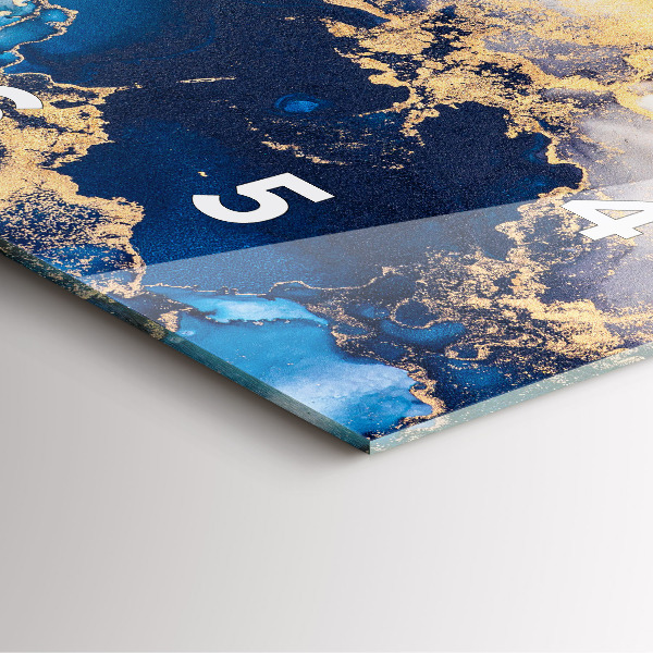 Ceas pătrat de perete din sticlă Model de marmură