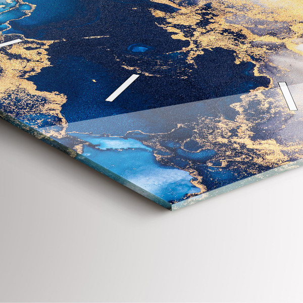 Ceas pătrat de perete din sticlă Model de marmură