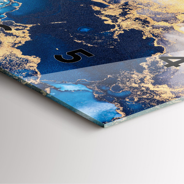 Ceas pătrat de perete din sticlă Model de marmură