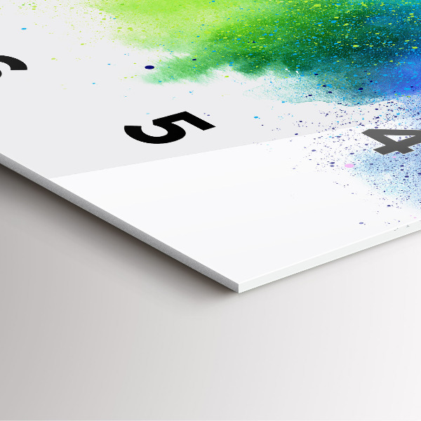 Ceas pătrat de perete din sticlă Curcubeu abstract