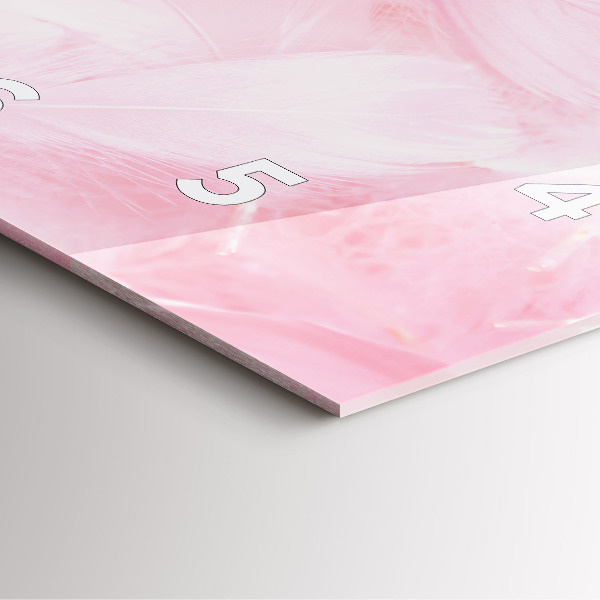 Ceas pătrat de perete din sticlă Pene – abstracție