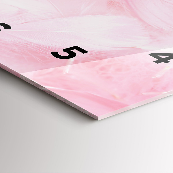 Ceas pătrat de perete din sticlă Pene – abstracție