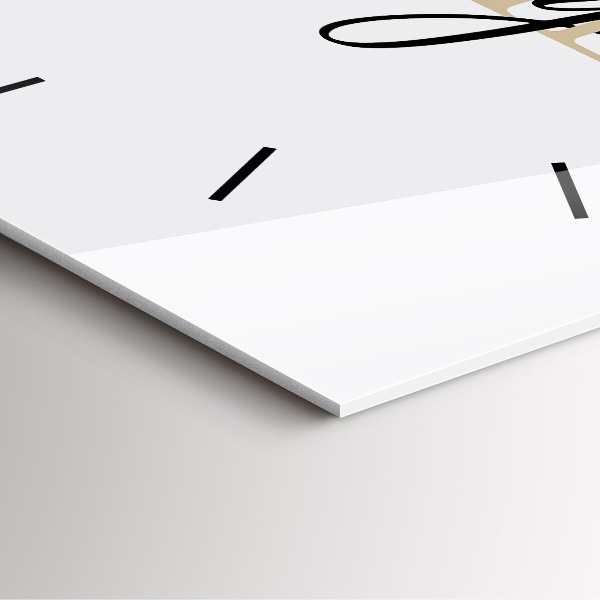 Ceas pătrat de perete din sticlă Inscripția familiei