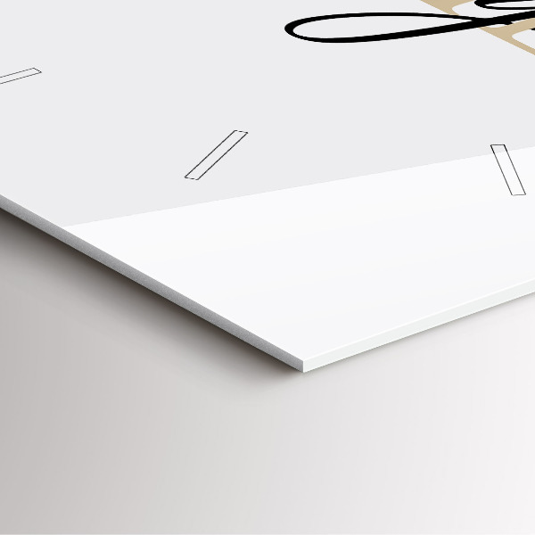 Ceas pătrat de perete din sticlă Inscripția familiei