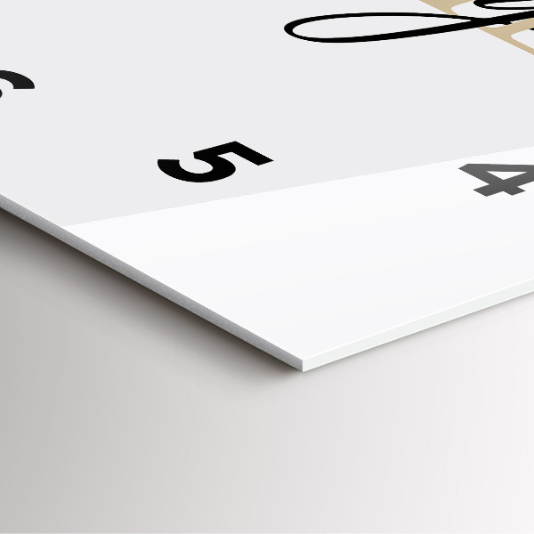 Ceas pătrat de perete din sticlă Inscripția familiei