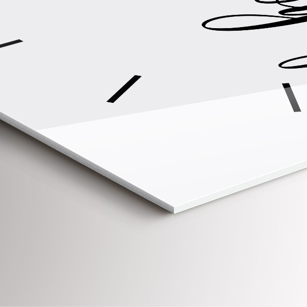 Ceas pătrat de perete din sticlă Bon voyage inscripție