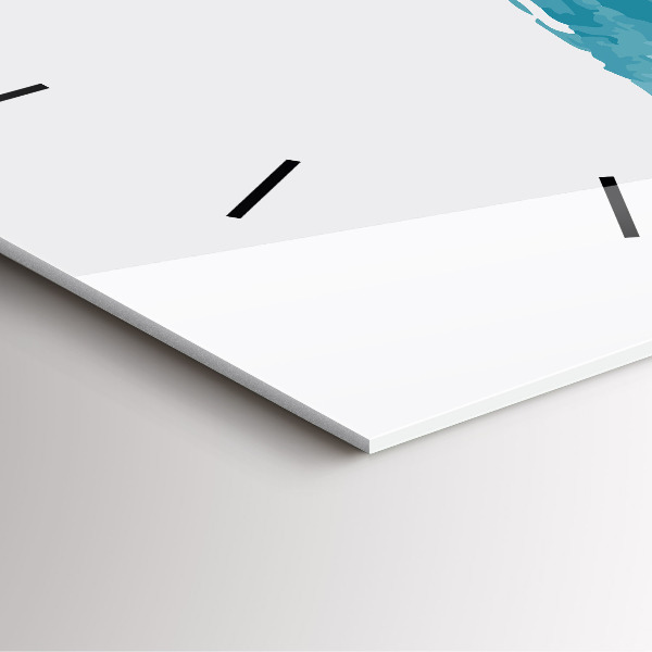 Ceas pătrat de perete din sticlă Mișcări de perie