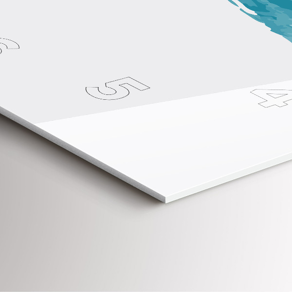 Ceas pătrat de perete din sticlă Mișcări de perie