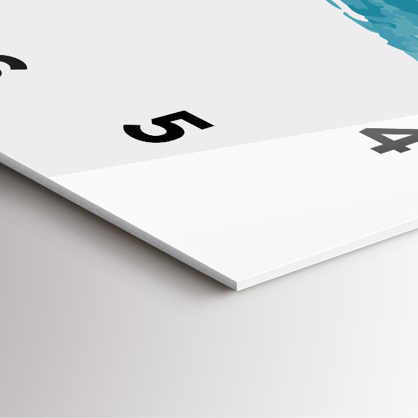 Ceas pătrat de perete din sticlă Mișcări de perie