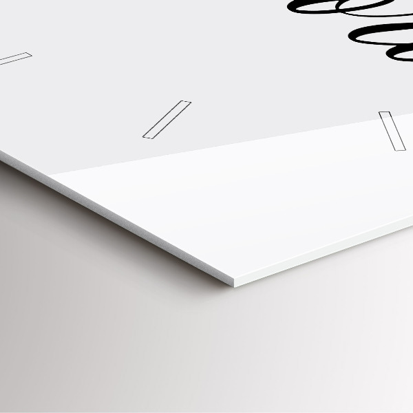 Ceas pătrat de perete din sticlă Inscripția amintirilor